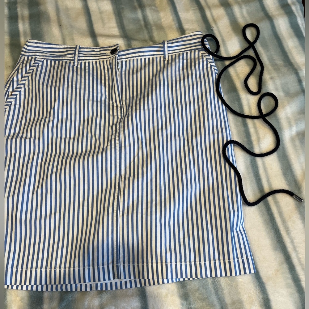 striped linen costal skirt